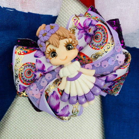 Lazo patriótico con diseño guaria morada Modelo 3