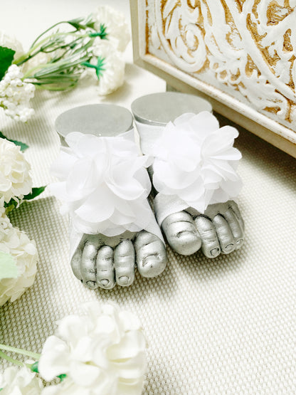 Pies descalzos con flor redonda Modelo 2