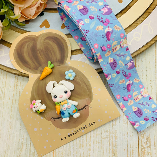 Set crea tu lazo/moño + porcelana temática Conejita Modelo 15