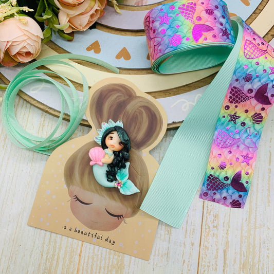 Set crea tu lazo/moño + porcelana temática Sirenas Modelo 10