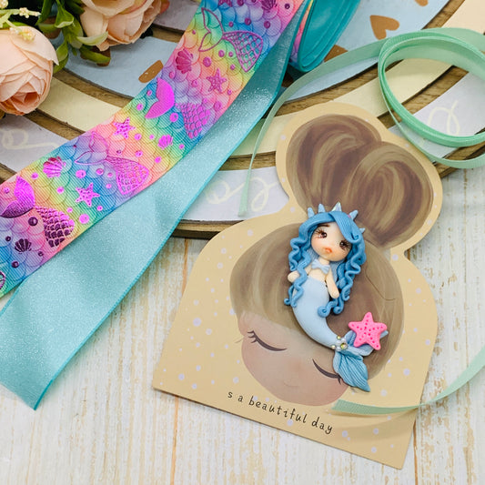 Set crea tu lazo/moño + porcelana temática Sirenas Modelo 12