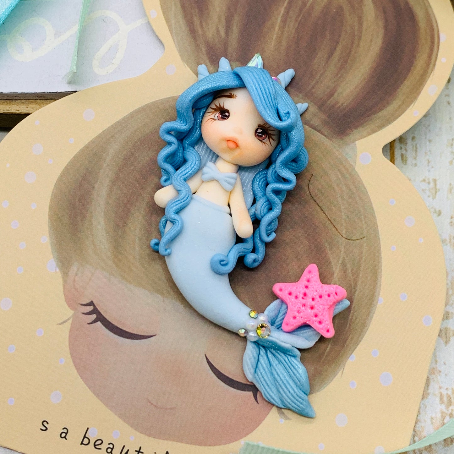 Set crea tu lazo/moño + porcelana temática Sirenas Modelo 12