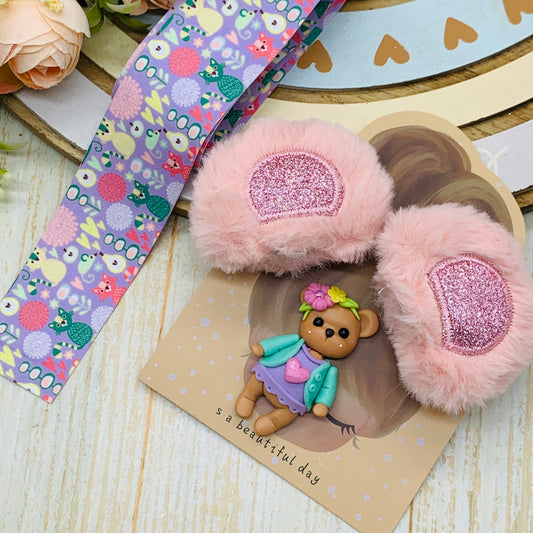 Set crea tu lazo/moño + porcelana temática Conejita Modelo 24