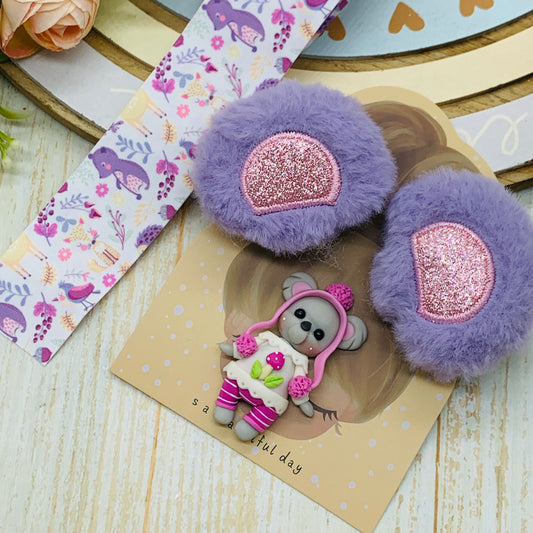 Set crea tu lazo/moño + porcelana temática Conejita Modelo 23