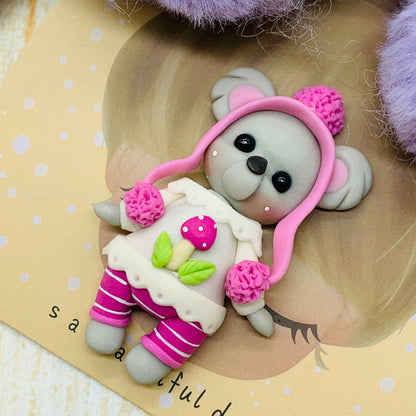 Set crea tu lazo/moño + porcelana temática Conejita Modelo 23