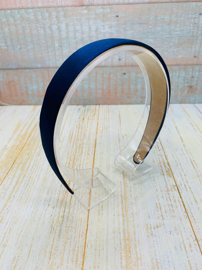 Diadema color azul navy satín