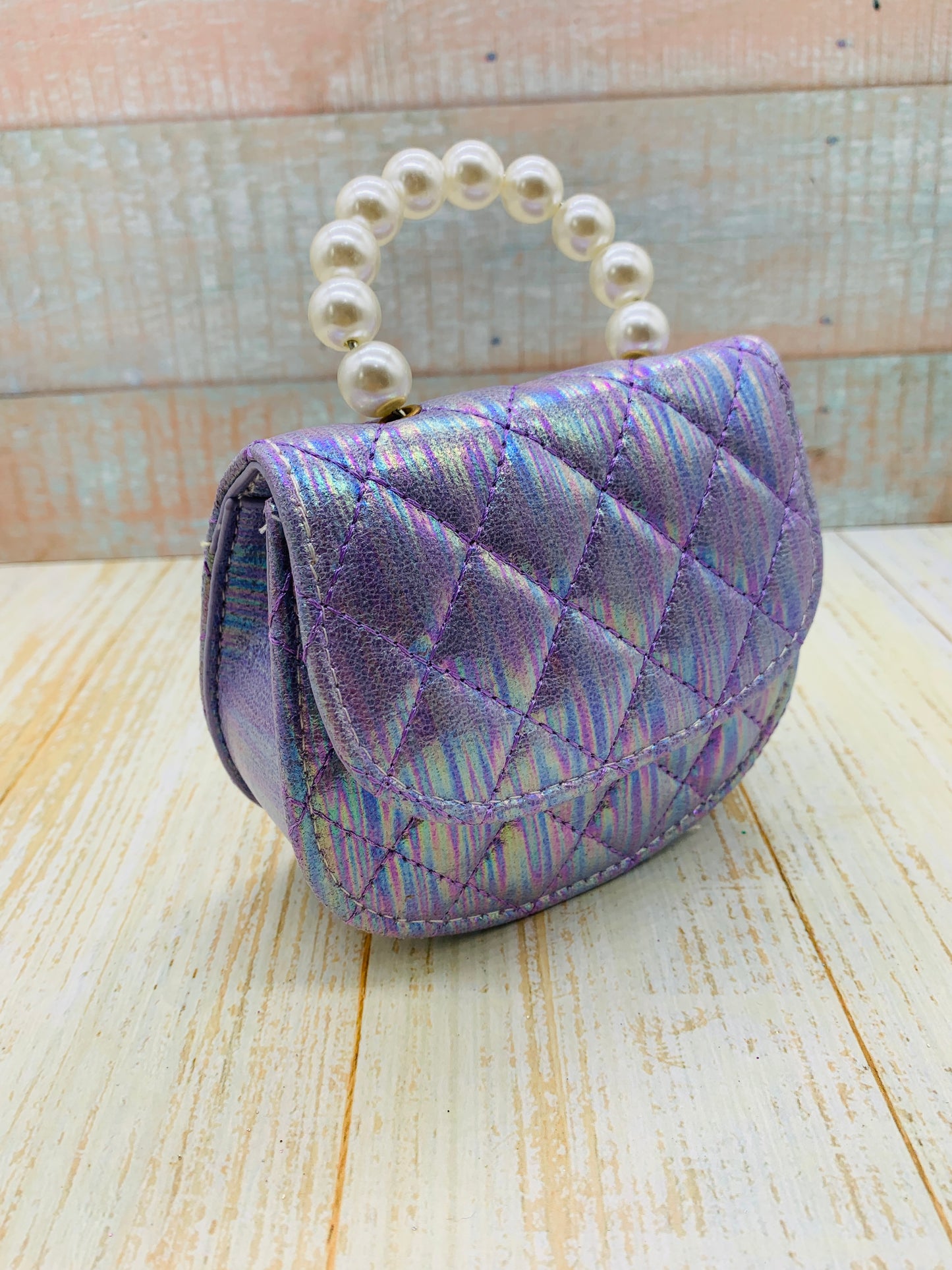 Bolso básico color morado tornasol