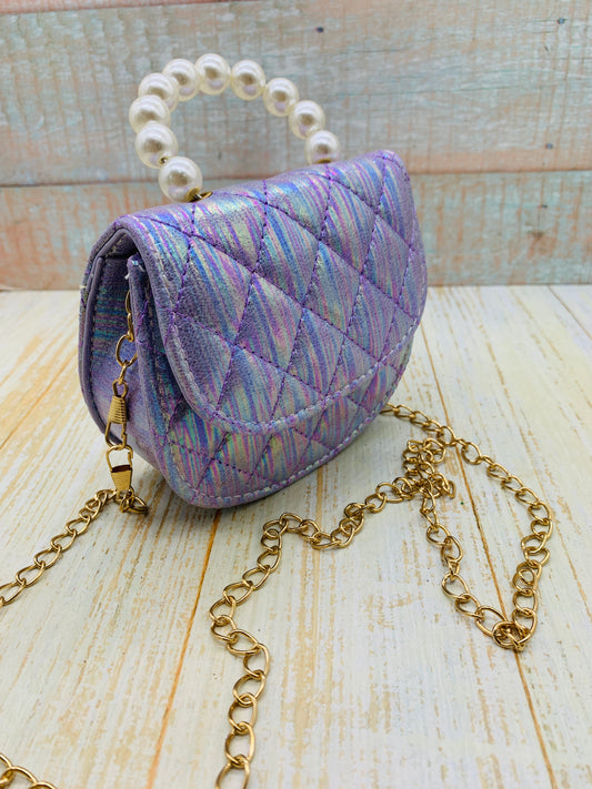 Bolso básico color morado tornasol