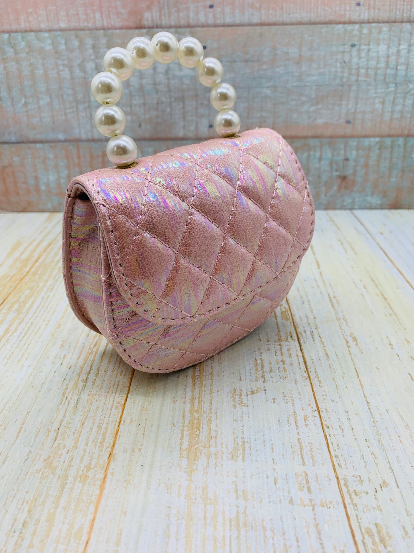 Bolso básico color rosado tornasol