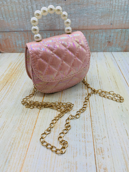 Bolso básico color rosado tornasol