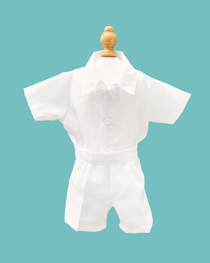 Traje con chaleco labrado rombos bordado estilo pantalón o short