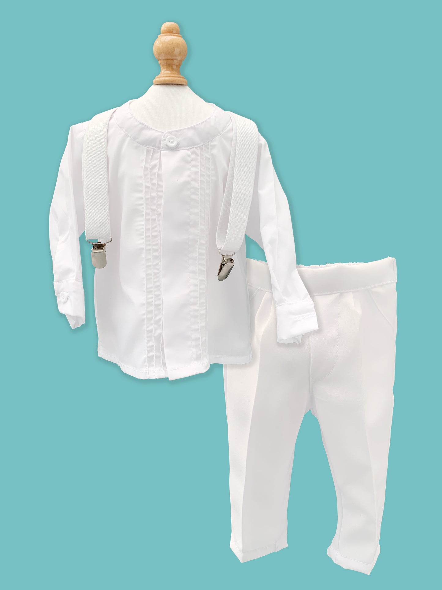20%OFF Traje 3 piezas Filipina tirantes blancos estilo pantalón o short