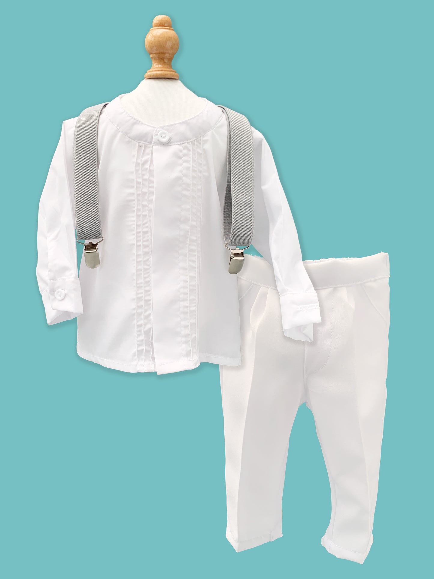 20%OFF Traje 3 piezas Filipina tirantes grises estilo pantalón o short