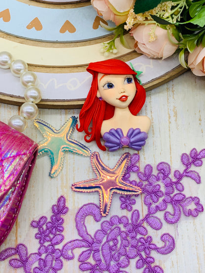 Bolso básico +porcelana + encaje lentejuelas Princesa Ariel