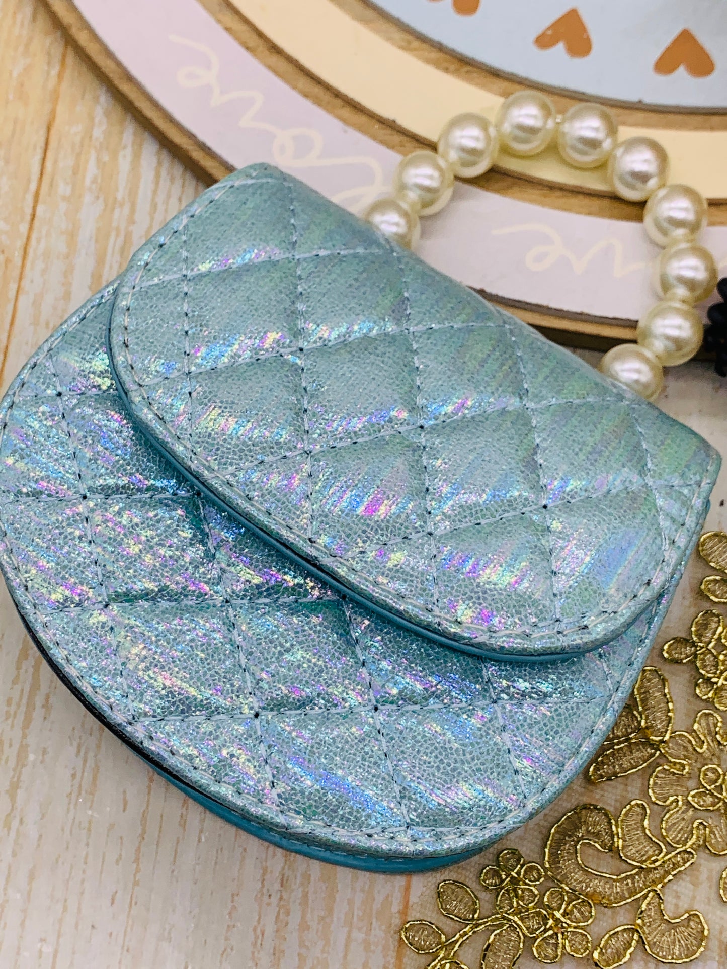 Bolso básico +porcelana + encaje lentejuelas Princesa Mirabel