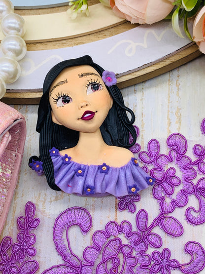 Bolso básico +porcelana + encaje lentejuelas Encanto