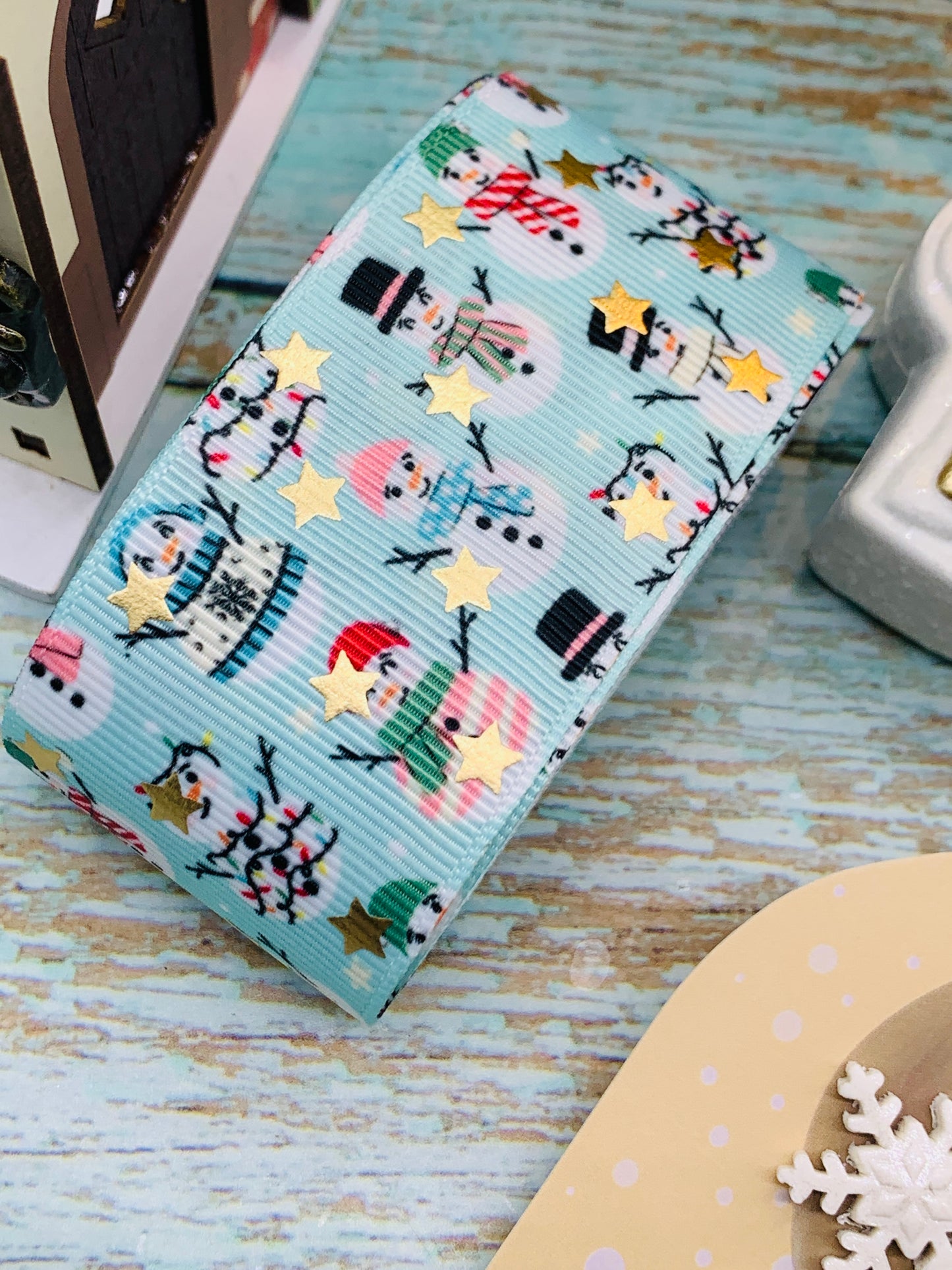 Set crea tu lazo/moño + porcelana temática Navidad PRINCESA Frozen - MODELO 7.1