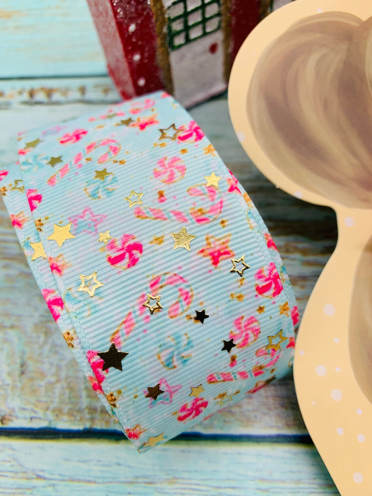 Set crea tu lazo/moño + porcelana temática Navidad PRINCESA - MODELO 5