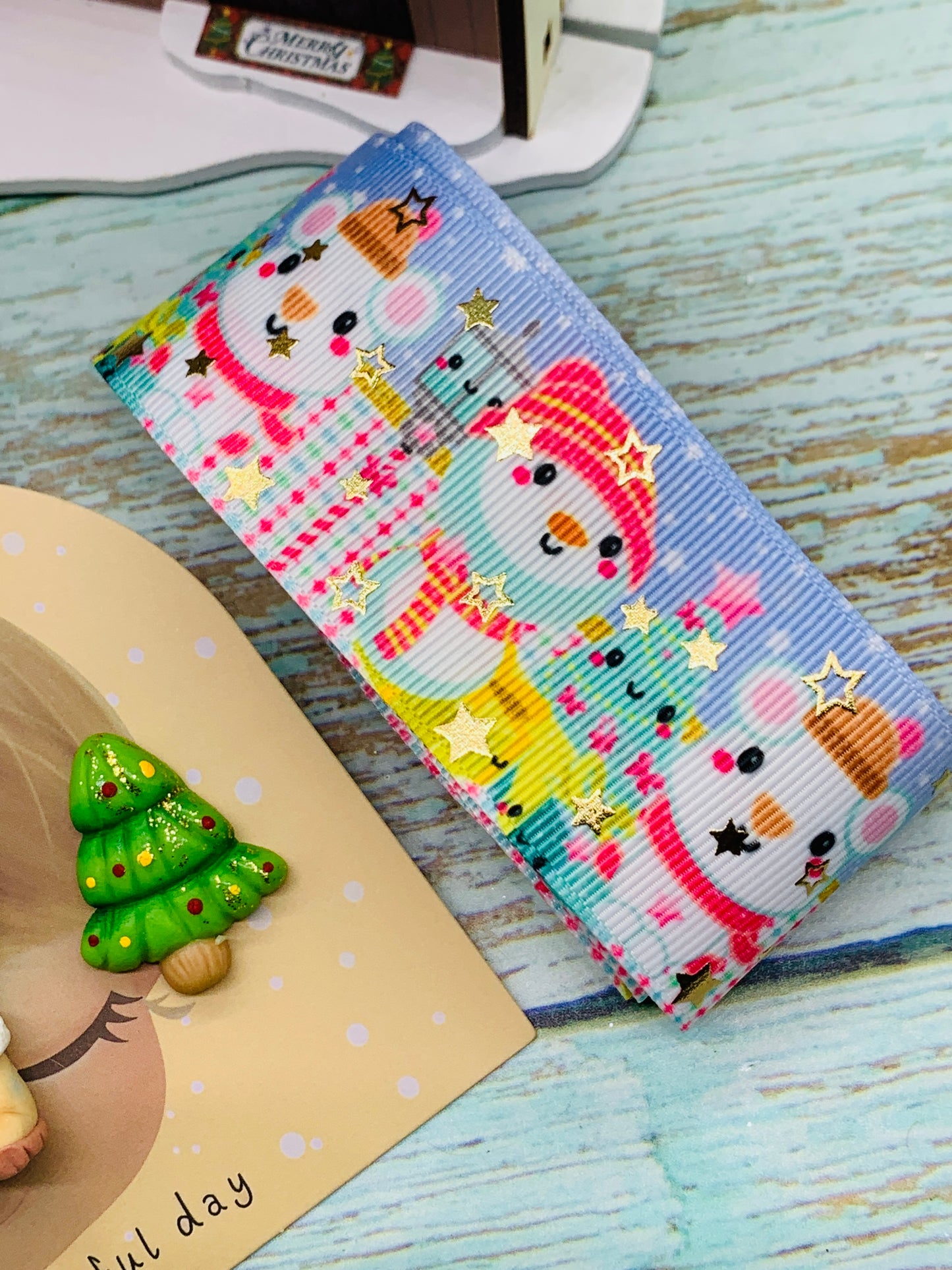 Set crea tu lazo/moño + porcelana temática Navidad Niñitas - MODELO 1.1