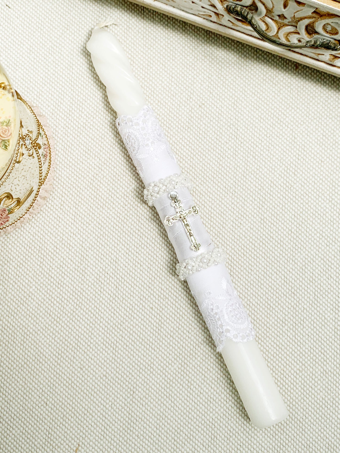 Candela lisa con cruz