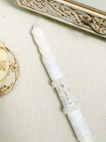 Candela lisa con cruz