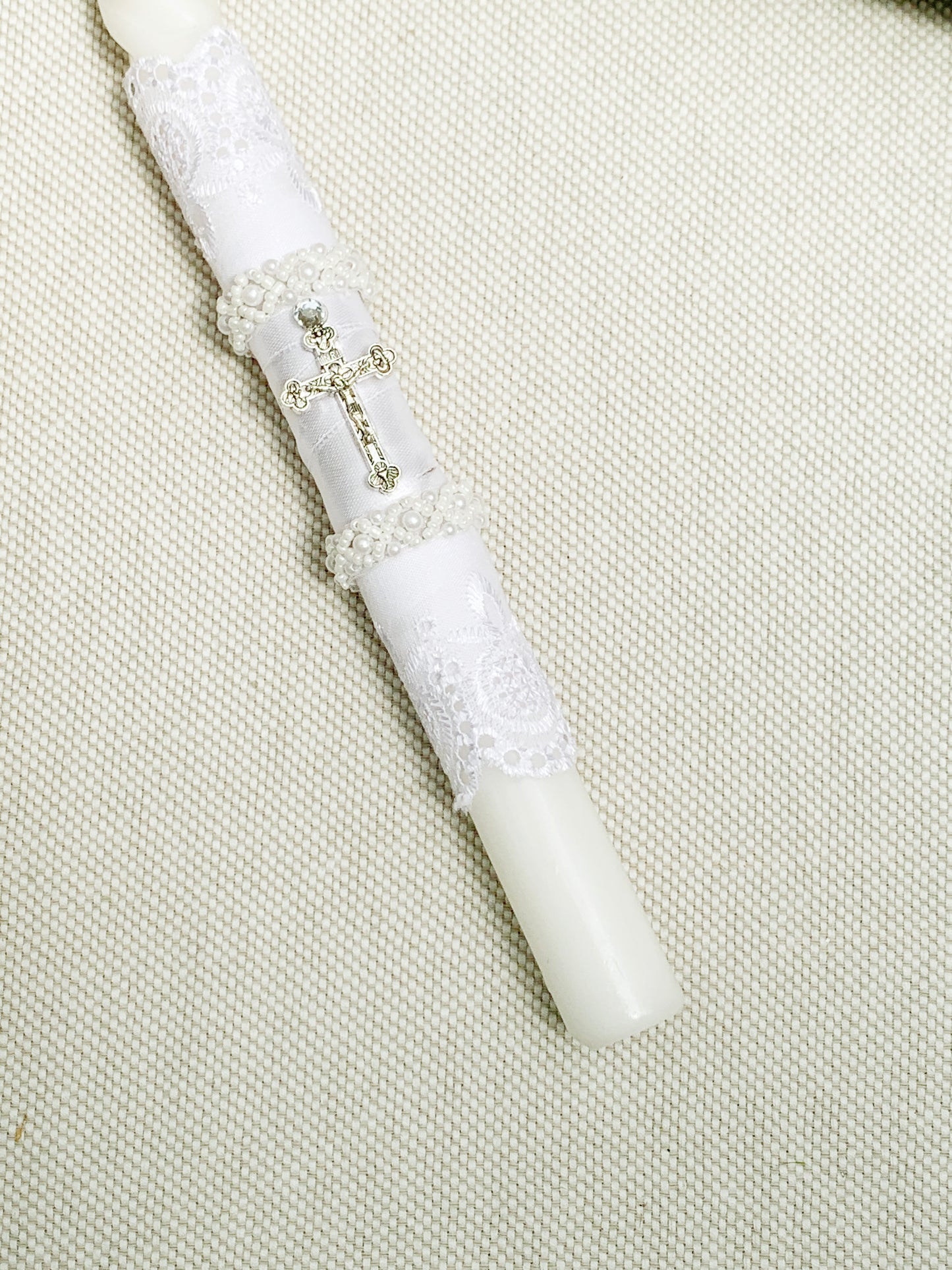 Candela lisa con cruz