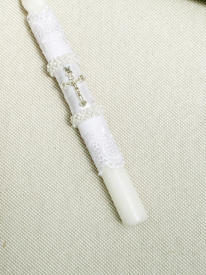 Candela lisa con cruz