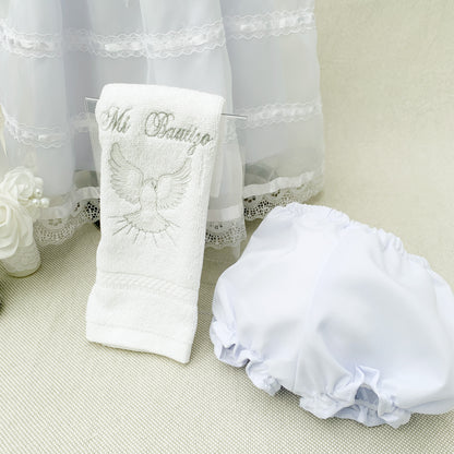 30%OFF Conjunto bautismal ajuar + accesorios (6 piezas)