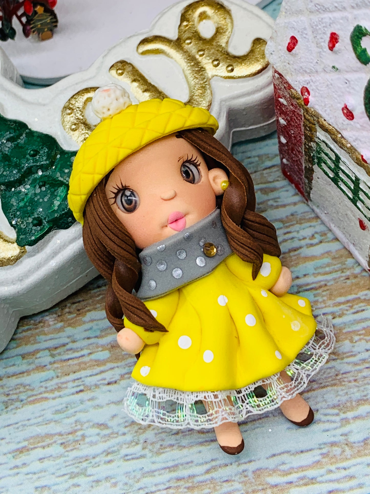 Porcelana temática Navidad Niñitas Modelo 14