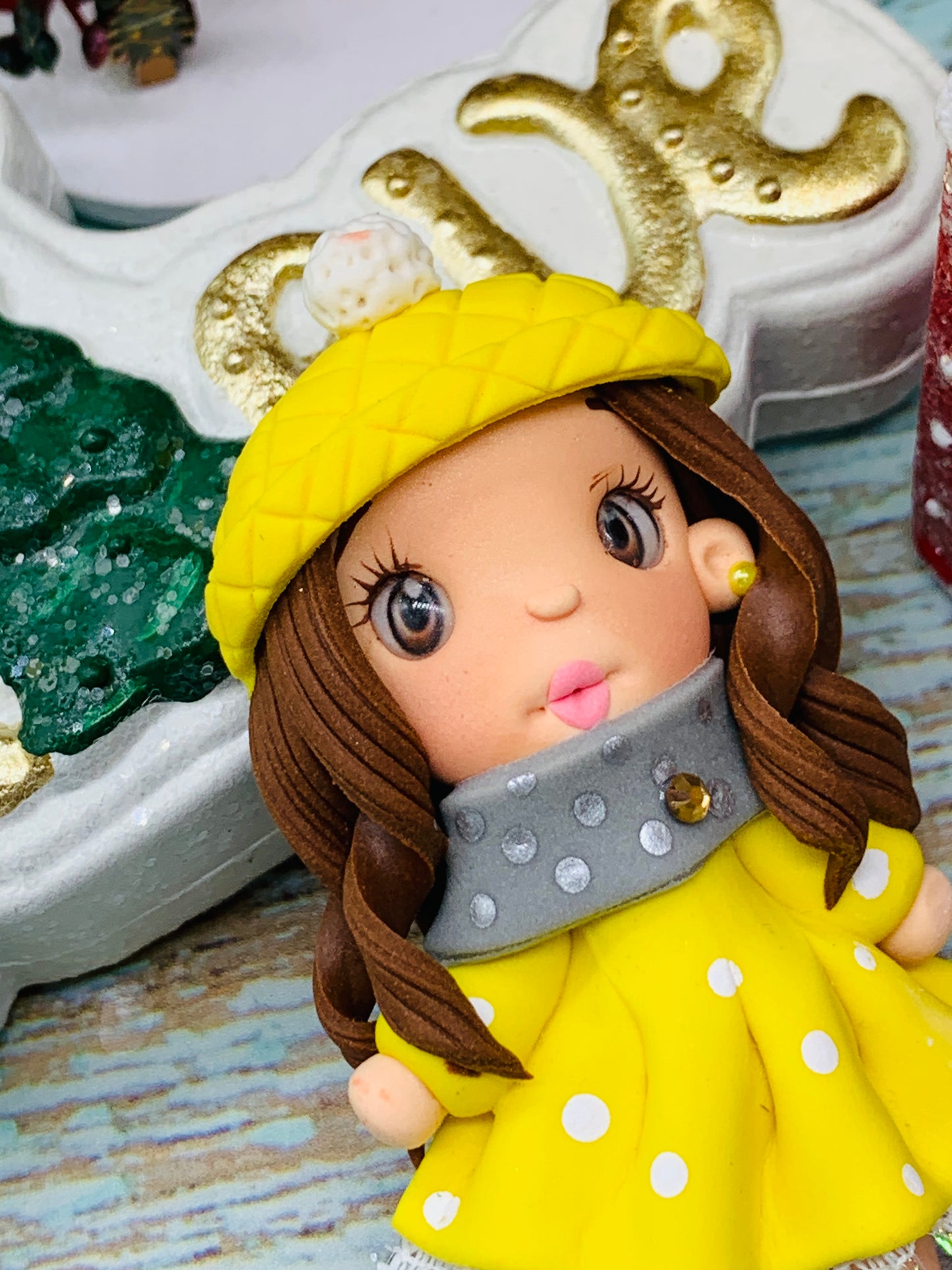 Porcelana temática Navidad Niñitas Modelo 14