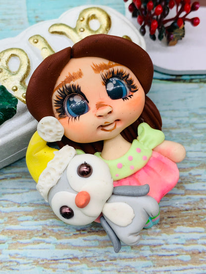 Porcelana temática Navidad Niñitas Modelo 23