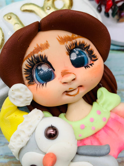 Porcelana temática Navidad Niñitas Modelo 23