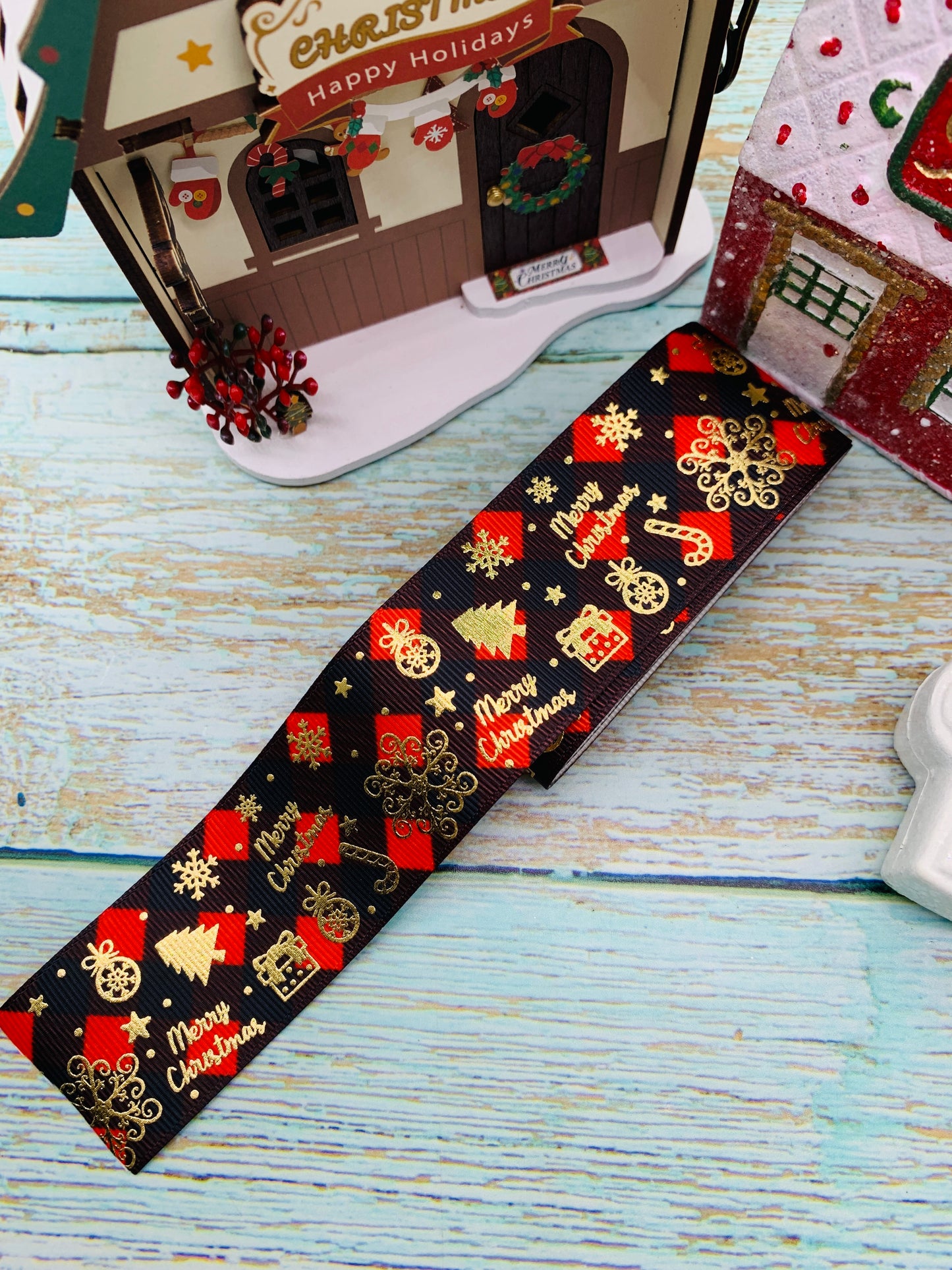 Cinta Foil temática navidad cantidad por metro . Modelo 1