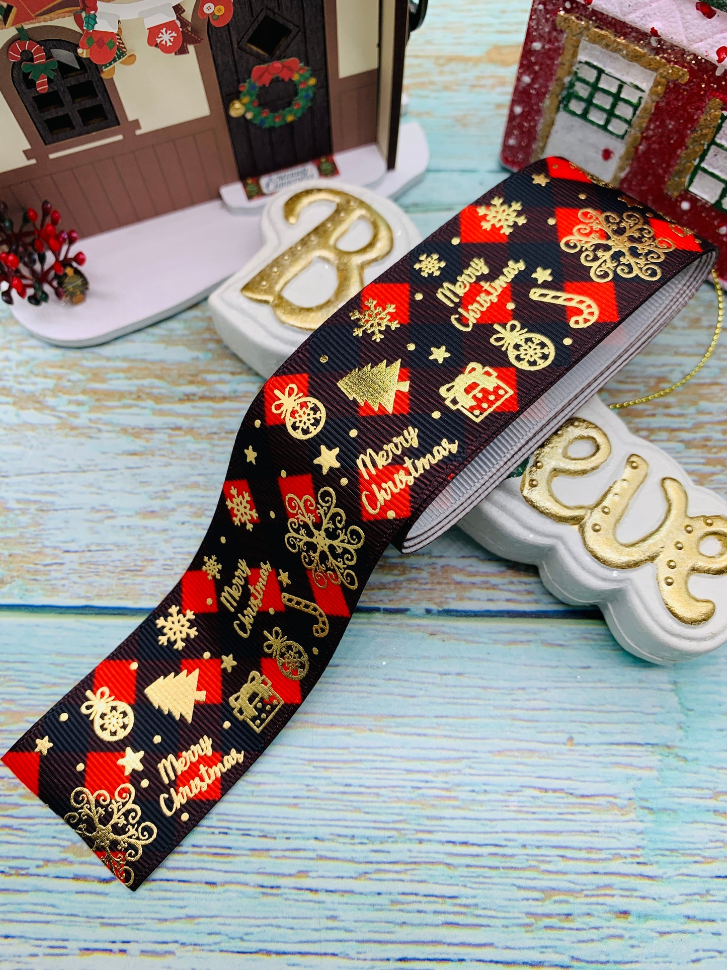 Cinta Foil temática navidad cantidad por metro . Modelo 1