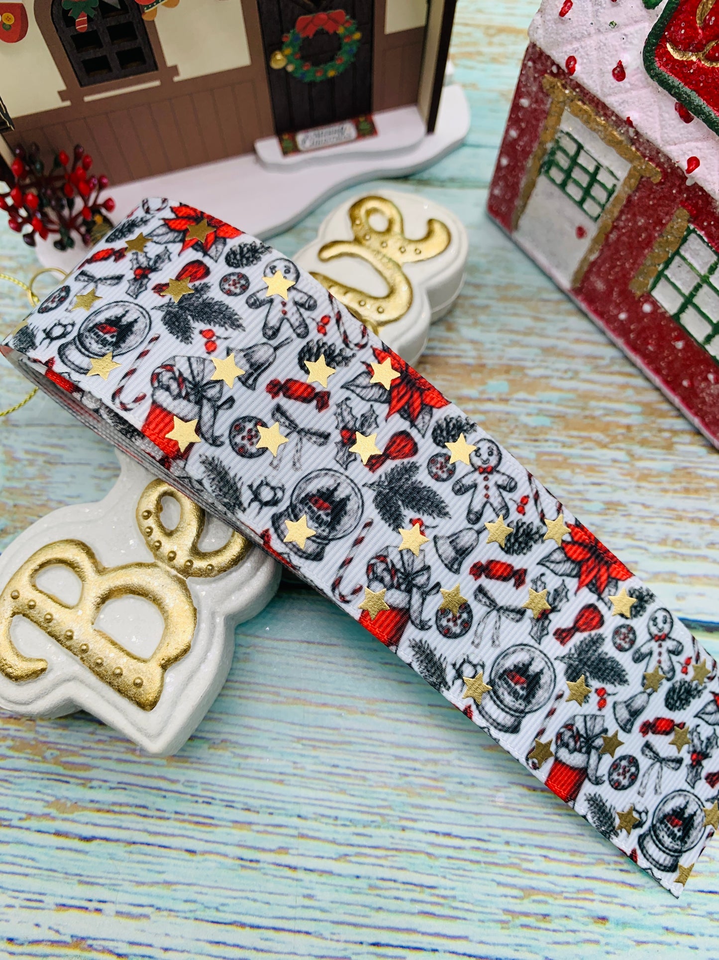 Cinta Foil temática navidad cantidad por metro . Modelo 7