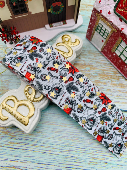 Cinta Foil temática navidad cantidad por metro . Modelo 7