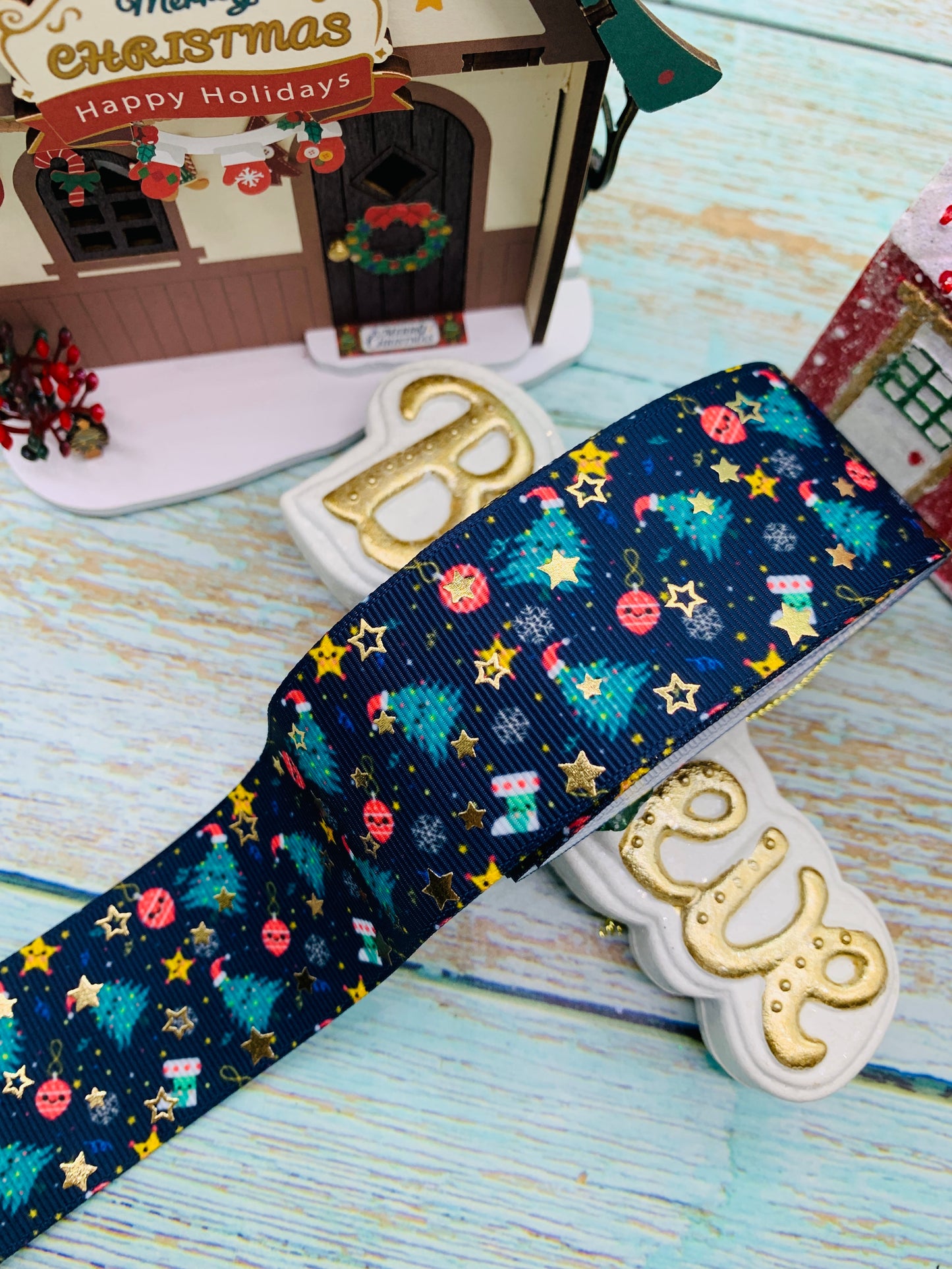 Cinta Foil temática navidad cantidad por metro . Modelo 13