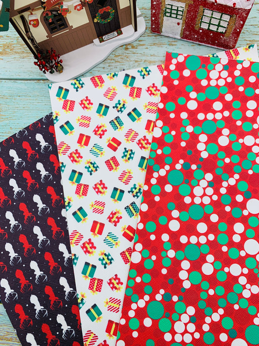 Vinil temática navideña Set 3 unidades diferentes diseños MOD01