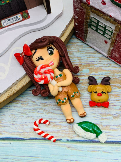 Porcelana temática Navidad Niñitas + complementos Modelo 28