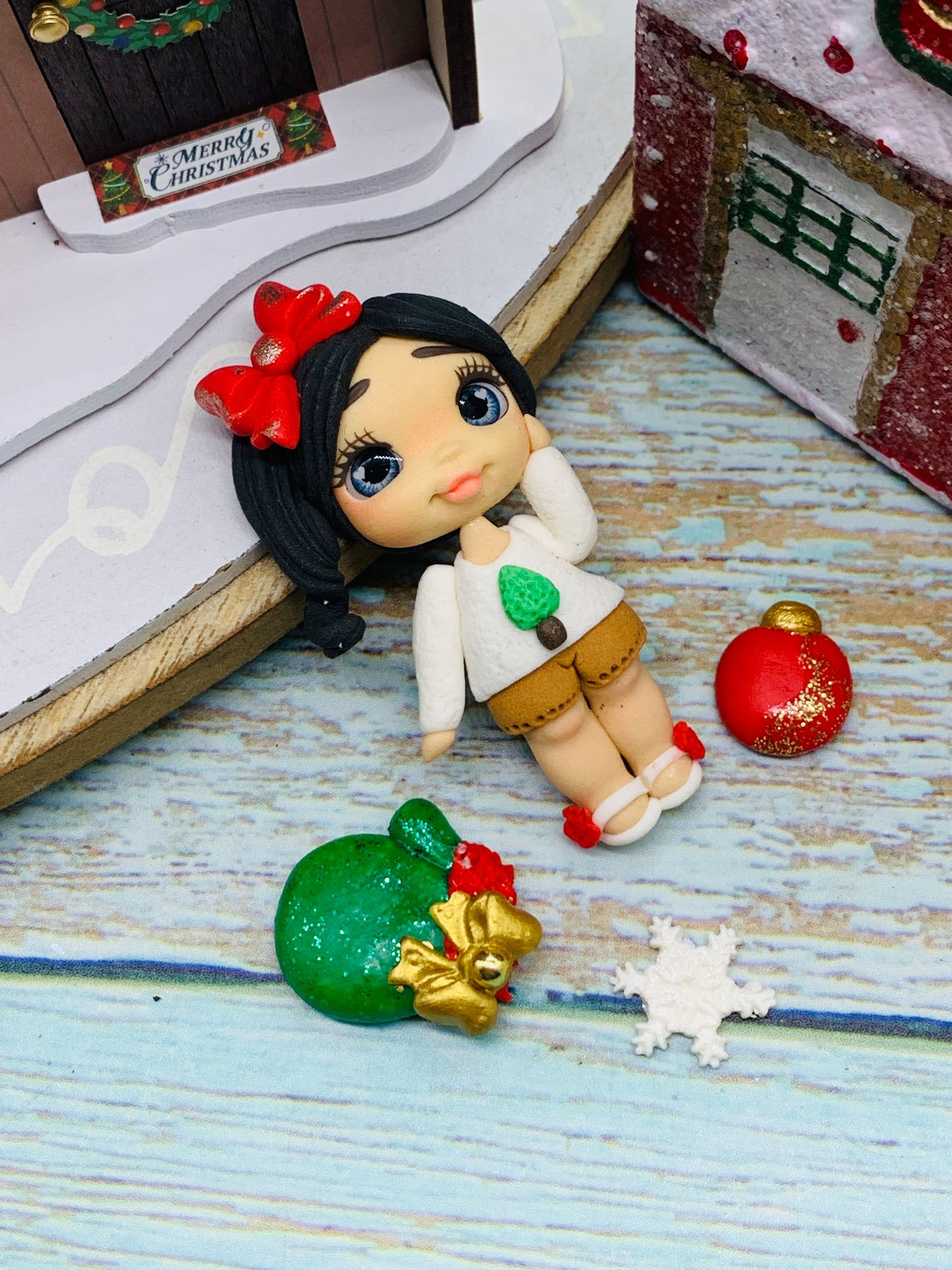 Porcelana temática Navidad Niñitas + complementos Modelo 29