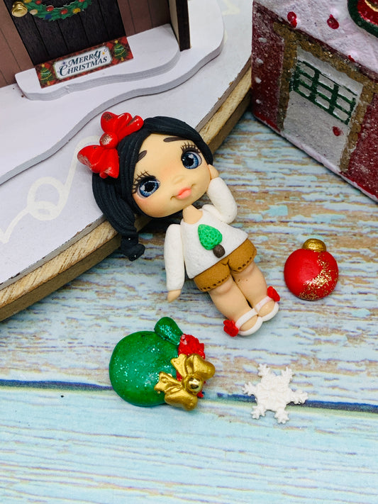 Porcelana temática Navidad Niñitas + complementos Modelo 29