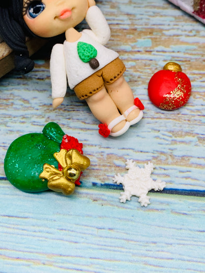 Porcelana temática Navidad Niñitas + complementos Modelo 29