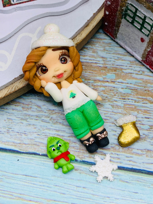 Porcelana temática Navidad Niñitas + complementos Modelo 32