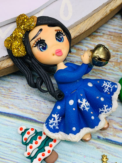 Porcelana temática Navidad Niñitas + complementos Modelo 35