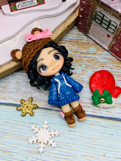 Porcelana temática Navidad Niñitas + complementos Modelo 34