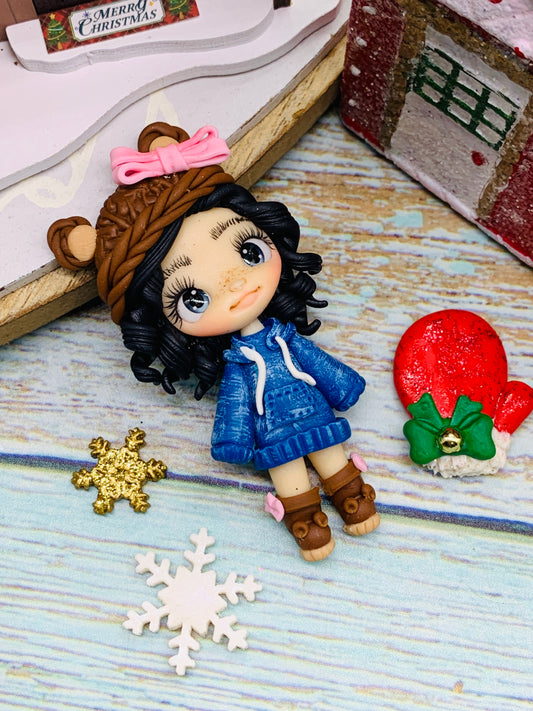 Porcelana temática Navidad Niñitas + complementos Modelo 34