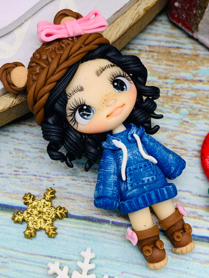 Porcelana temática Navidad Niñitas + complementos Modelo 34