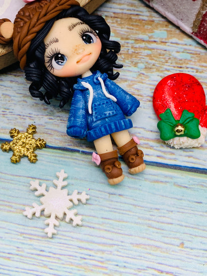 Porcelana temática Navidad Niñitas + complementos Modelo 34