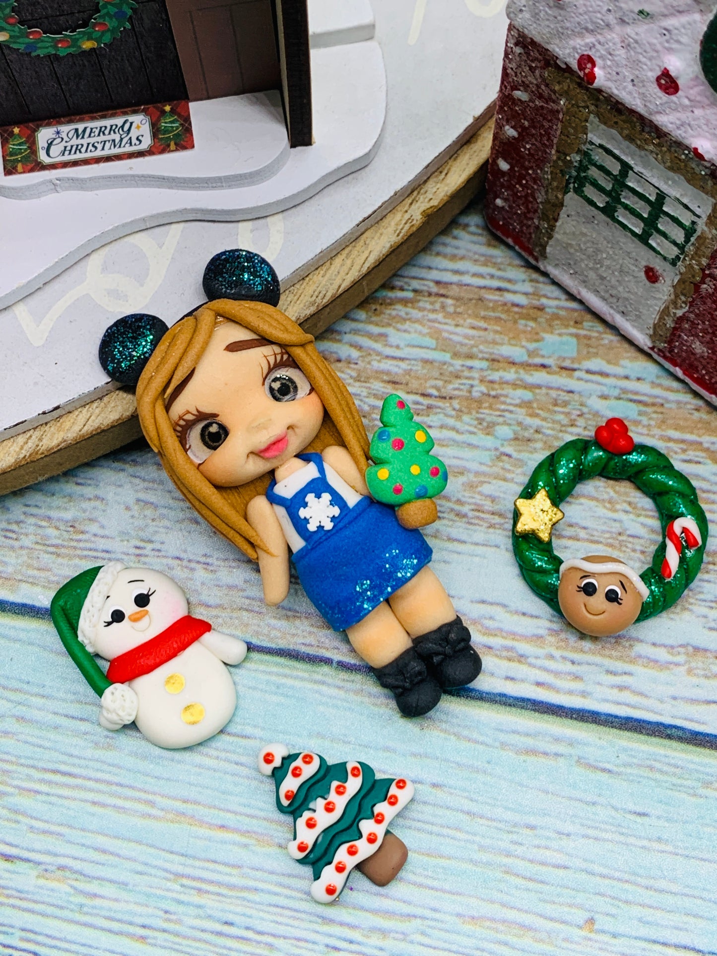 Porcelana temática Navidad Niñitas + complementos Modelo 39