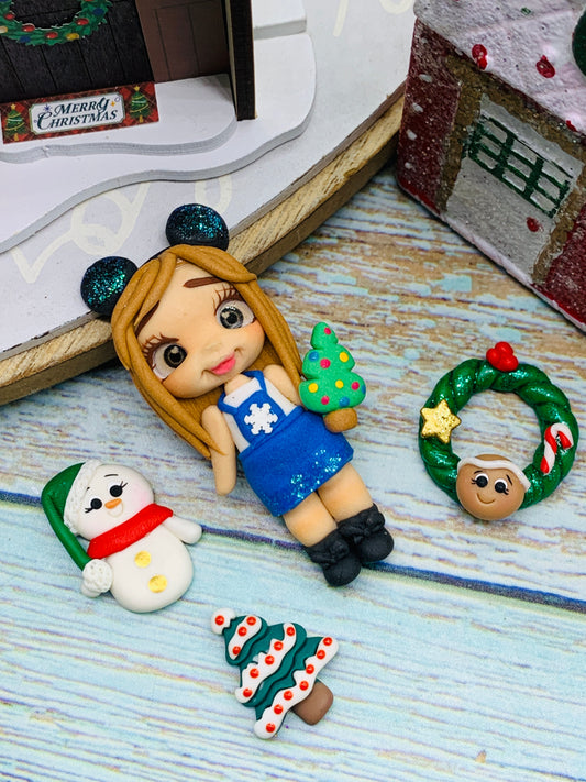 Porcelana temática Navidad Niñitas + complementos Modelo 39